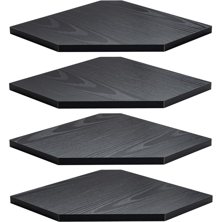 Latitude Run® Corner Shelf Wall Mount Floating Shelves, Set of 4 Corner